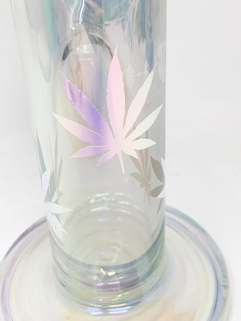 Holographic Rainbow Smoke Pipe 10 Inches Gradient Beaker Glass