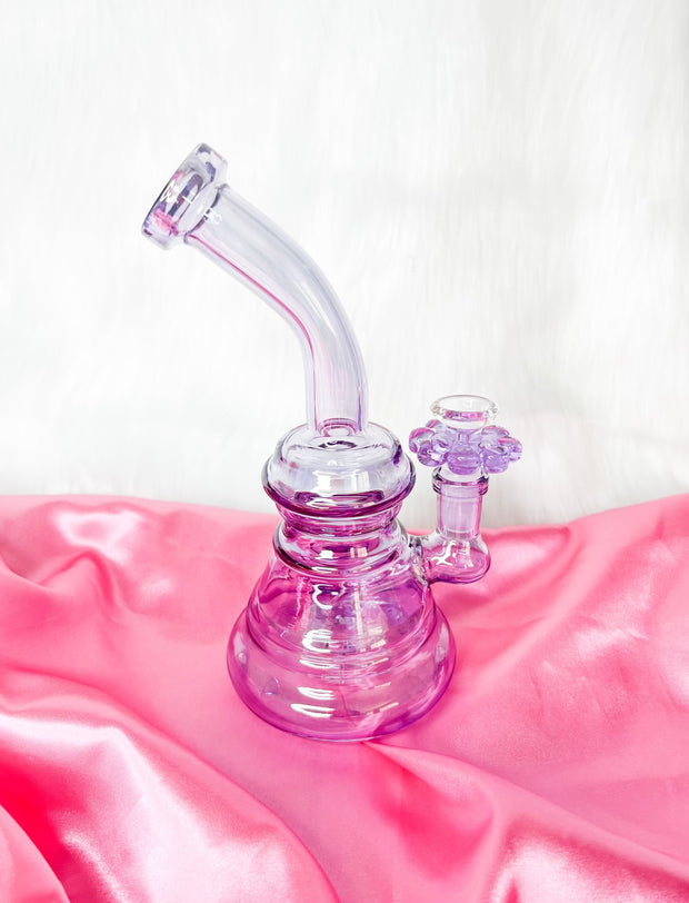 Girly Iridescent 8 Inch Water Pipe/Dab Rig