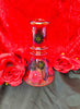 Red Black Dried Floral Glass Water Pipe/Bonga