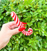 Candy Cane Glass Hand Pipe