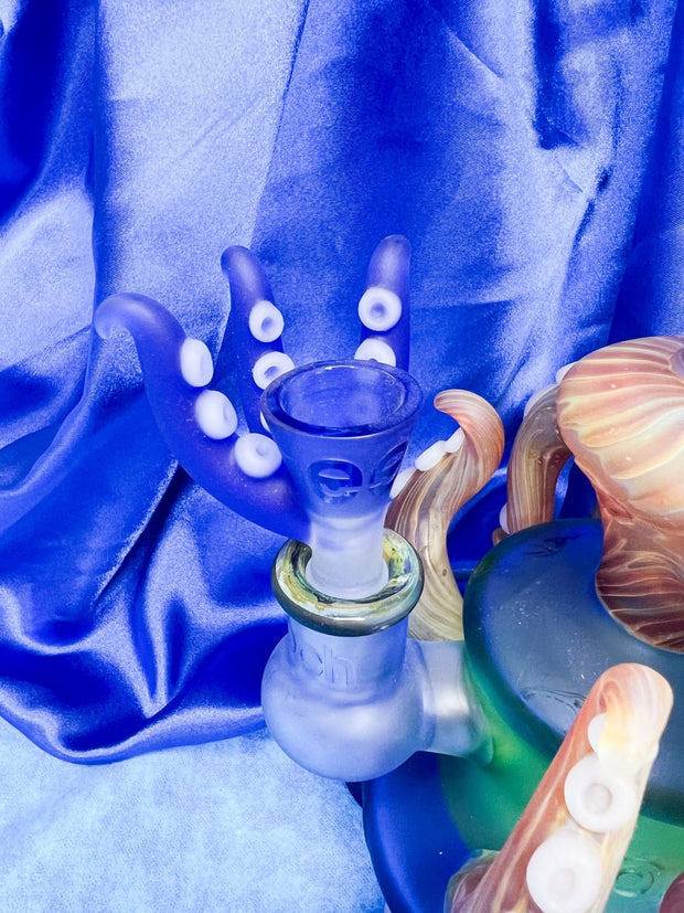 Cheech Blue Octopus Glass Water Pipe/Dab Rig