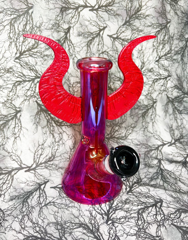 Devil Iridescent Glass Water Pipe/Bong