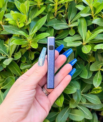 510 Threaded Periwinkle Blue Glitter Vape Pen