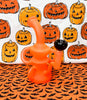 Pumpkin Neon Matte Glow In The Dark Recycler 8in Glass Water Pipe/Dab Rig