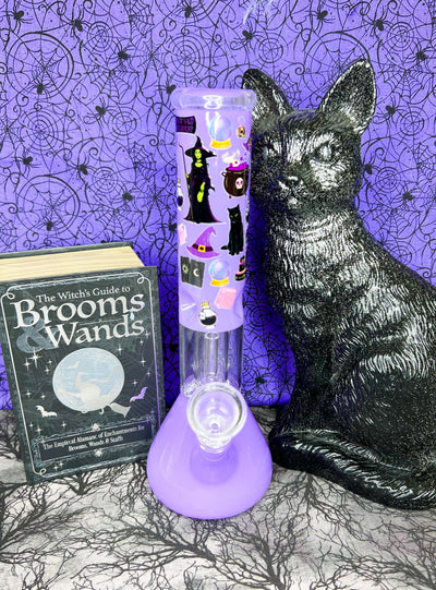 Purple Witches Glass Water Pipe/Bong