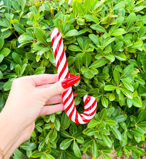 Candy Cane Glass Hand Pipe