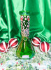 Green Candy Canes 8in Glass Water Pipe/Bong