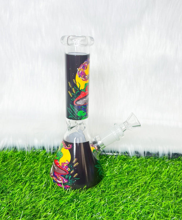 Alien Mushroom Glass Water Pipe/Bong Set