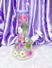 Purple Cotton Candy Dried Floral Daisies Water Pipe/Bong