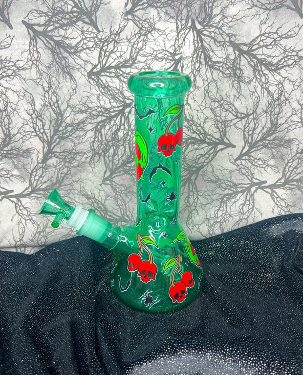 Poison Apple 8in Glass Water Pipe/Bong