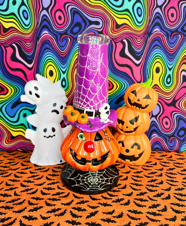 Patches The Pumpkin Glow 10in Glass Water Pipe/Bong