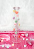 Candy Hearts 10in Straight Tube Glass Water Pipe/Bong