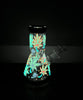 Glow In The Dark Neon Hand Painted Weed Leaves Beaker Glass Water Pipe/Bong