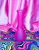 Hot Pink 8in Glass Water Pipe/Bong