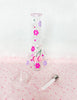 Pink Cherries & Daisies Glass Nectar Collector