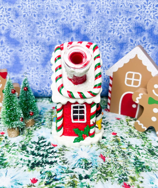 Gingerbread House Glass Water Pipe/Dab Rig