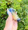 Blue Fumed Glass Hand Pipe