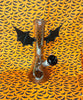 Smoke Iridescent Bat 10in Glass Water Pipe/Bong