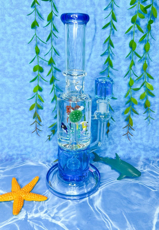 Under The Sea Glycerin 12in Glass Water Pipe/Dab Rig