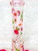 Pink Dried Floral 18 inch Glass Water Pipe/Bong