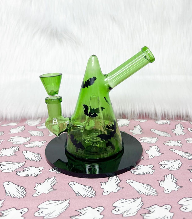 Cute Witch Hat Glass Water Pipe/Dab Rig