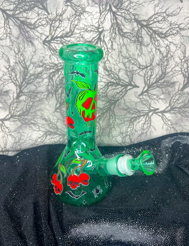 Poison Apple 8in Glass Water Pipe/Bong