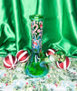 Green Candy Canes 8in Glass Water Pipe/Bong