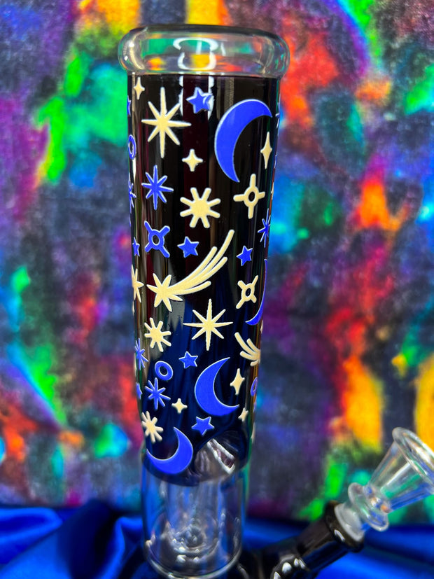 Night Sky Glass Water Pipe/Bong