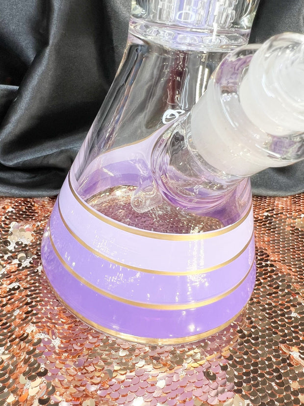 Purple Overload 22 Inch Triple Perc Glass Water Pipe/Bong