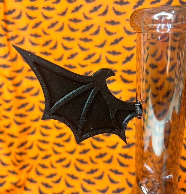 Smoke Iridescent Bat 10in Glass Water Pipe/Bong