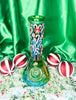 Green Candy Canes 8in Glass Water Pipe/Bong