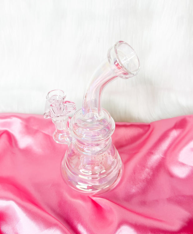 Girly Iridescent 8 Inch Water Pipe/Dab Rig