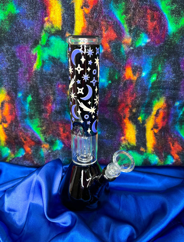 Night Sky Glass Water Pipe/Bong