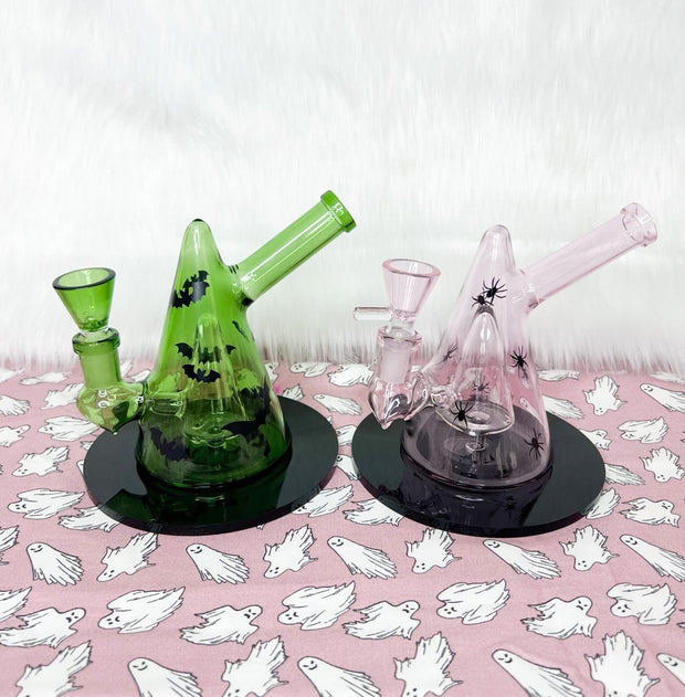 Cute Witch Hat Glass Water Pipe/Dab Rig