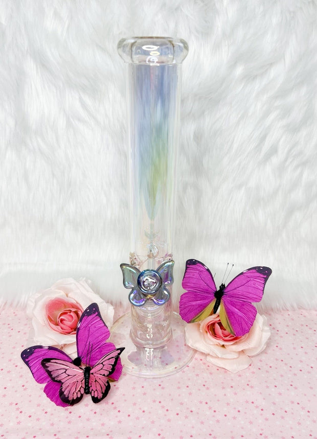 Iridescent 14 Inch Glass Water Pipe/Bong