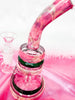 Pink Vintage Floral Glass Water Pipe/Dab Rig