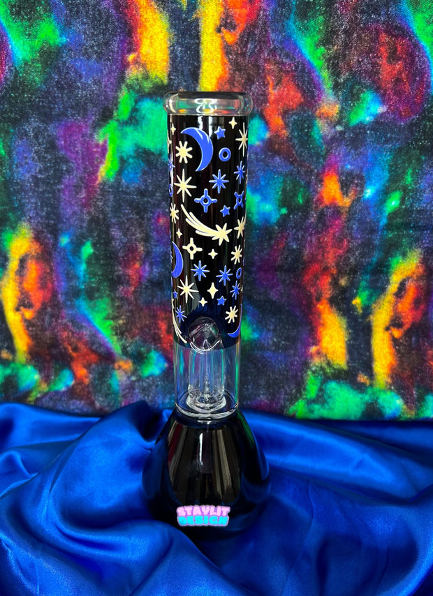 Night Sky Glass Water Pipe/Bong