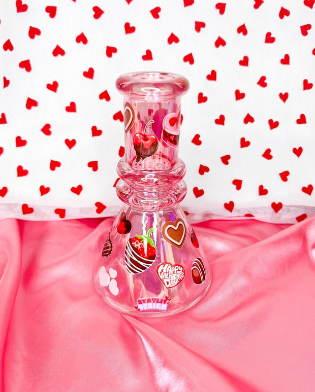 Vday Chocolates Glass Water Pipe/Bong