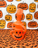 Pumpkin Neon Matte Glow In The Dark Recycler 8in Glass Water Pipe/Dab Rig