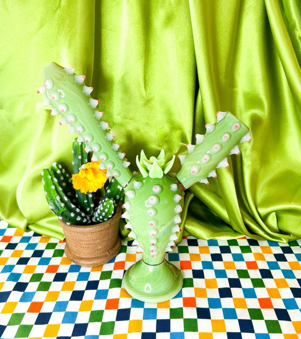 Prickly Cactus Glass Water Pipe/Bong