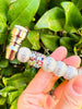 White Cyrstal Metal Hand Pipe