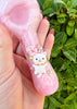 Adorable Pink Kitty Glass Hand Pipe