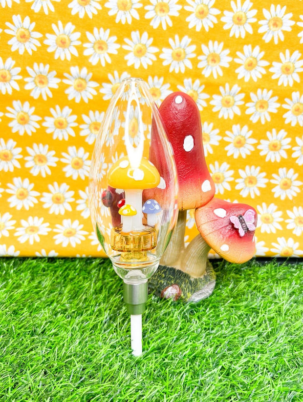 Yellow Mushroom Glass Nectar Collector