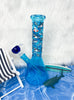 Blue Shark 10in Glass Water Pipe/Bong