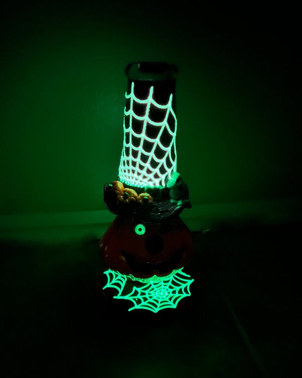 Patches The Pumpkin Glow 10in Glass Water Pipe/Bong