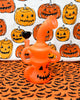 Pumpkin Neon Matte Glow In The Dark Recycler 8in Glass Water Pipe/Dab Rig