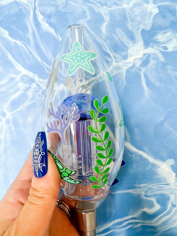 Under The Sea Turtle Glass Nectar Collector