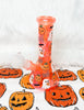 Orange Pumpkins & Ghosts 8in Glass Water Pipe/Bong