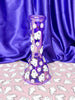 Purple Ghosts 8in Glass Water Pipe/Bong