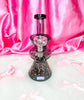 Black Pink Bows Recycler Glass Water Pipe/Dab Rig